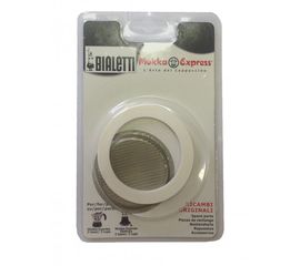 Набор уплотнителей для Mukka: одно резиновое уплотнение + сито, Bialetti, фото 1