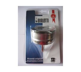 Фильтр-воронка для гейзерных кофеварок Bialetti на 6 чашек из нержавеющей стали, в блистерной упаковке, Bialetti, фото 1