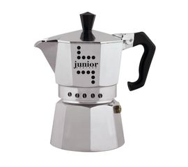 Гейзерная кофеварка JUNIOR, на 6 чашек, серебристая, алюминий, Bialetti, фото 1
