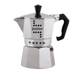 Гейзерная кофеварка JUNIOR, на 3 чашки, серебристая, алюминий, Bialetti, фото 1