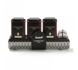 Набор Комедия «COMEDIE» в металлической коробке: 3 банки чая по 30г и 25г + ситечко, Dammann, фото 1