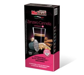 Кофе в капсулах для кофемашин Nespresso Zenzero e Cannella, 80% Арабика / 20% Робуста​, 10 шт. по 5 г, Molinari, фото 1