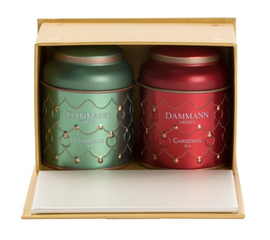 Набор Рождественский «Christmas» в подарочной коробке: 2 банки чая, Dammann, фото 1
