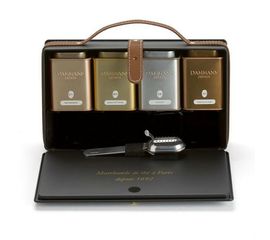 Набор Превосходство «SUPERBE» в шкатулке: 4 банки по 30г + ситечко, Dammann, фото 1