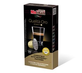 Кофе в капсулах для кофемашин Nespresso Oro, 80% Арабика / 20% Робуста​, 10 шт. по 5 г, Molinari, фото 1