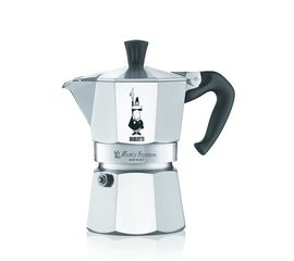 Гейзерная кофеварка MOKA EXPRESS на 2 чашки 100 мл, черная/серебро, алюминий, Bialetti, фото 1