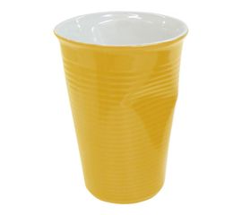 Стаканчик мятый керамический Mondo Ceram, 240 мл, желтый, Ceraflame, фото 1