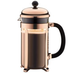 Кофейник с прессом Chambord, 1 л, медь, стекло, Bodum, фото 1