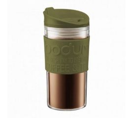 Кружка дорожная Travel, 350 мл, светло-зеленая, пластик/силикон, Bodum, фото 1