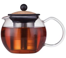Чайник заварочный ASSAM с фильтром, 0.5 л, пробковый, Bodum, фото 1