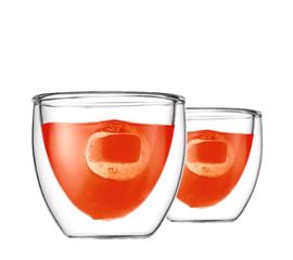 Набор термобокалов Pavina, 80 мл, 2 шт., стекло/силикон, Bodum, фото 1