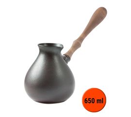 Турка "Амфора" фарфоровая жаропрочная, 650 мл, ручная работа, фото 1