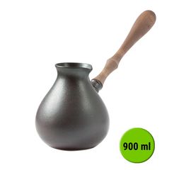 Турка "Амфора" фарфоровая жаропрочная, 900 мл, ручная работа, фото 1