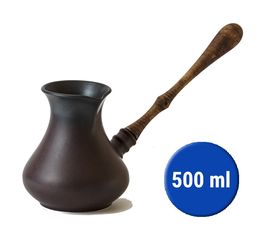 Турка "Кувшин" фарфоровая жаропрочная, 500 мл, ручная работа, фото 1