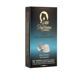 Кофе в капсулах DECAFFEINATO для кофемашин Nespresso, 10 шт., Don Cortez, фото 1