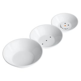 Набор тарелок «Снеговик», 3 шт., белые, фарфор, фото 1