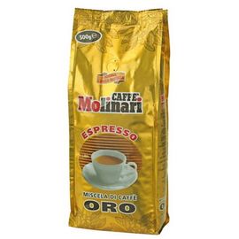 Кофе в зернах Oro, 80% арабика/20% робуста, пакет 0.5 кг, Molinari, фото 1