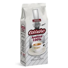 Кофе в зернах Arabica 100%, вак.уп. 500 г, Carraro, фото 1