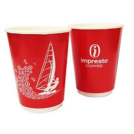 Стакан бумажный 2-хслойный одноразовый, 350 мл, Impresto, фото 1