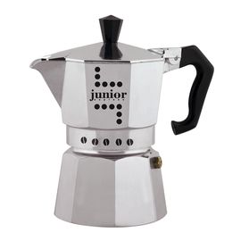 Гейзерная кофеварка JUNIOR, на 3 чашки, серебристая, алюминий, Bialetti, фото 1
