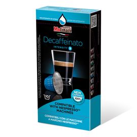 Кофе в капсулах для кофемашин Nespresso Decaffeinated (без кофеина), 10 шт. по 5 г, Molinari, фото 1