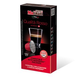 Кофе в капсулах для кофемашин Nespresso Rosso, 70% Арабика / 30% Робуста​, 10 шт. по 5 г, Molinari, фото 1