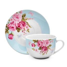 Чайная пара Mirabella Blue, 220 мл, фарфор, Walmer, фото 1