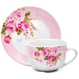 Чайная пара Mirabella Pink, 220 мл, фарфор, Walmer, фото 1