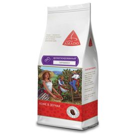 Кофе в зернах ароматизированный Тирамису, 200 г, Amado, фото 1