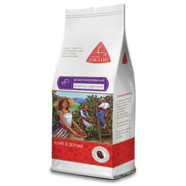 Кофе в зернах ароматизированный Ванильно-сливочный, 200 г, Amado, фото 1