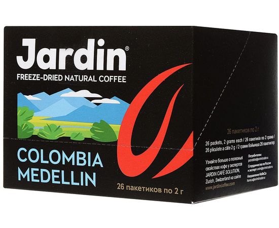 Кофе растворимый в пакетиках Colombia Medellin, 26 шт., Jardin, фото 1