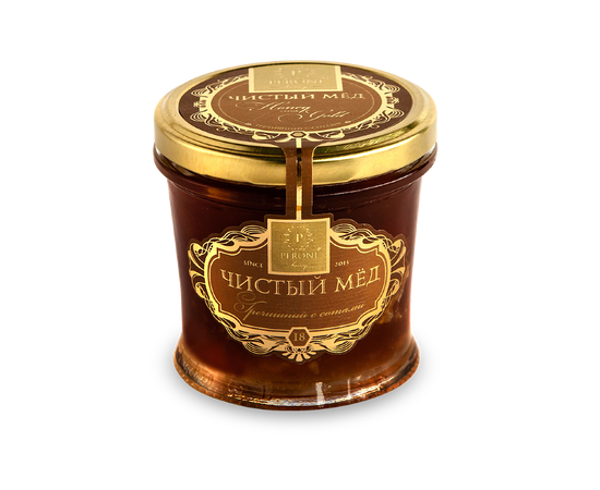 Мёд натуральный "Гречишный с сотами", 290 г, Peroni Honey, фото 1