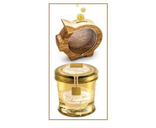 Набор Honey Gold №3 (Чистый мед Липа амурская 290гр, деревянная копилка), Peroni Honey, фото 1