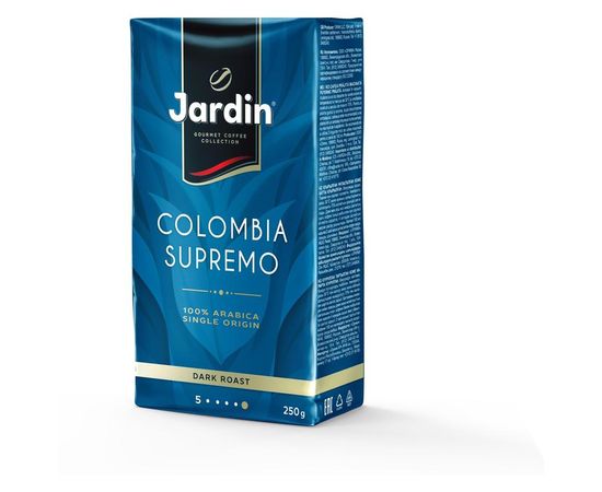 Кофе молотый Colombia Supremo, вакуумный пакет 250 г, Jardin, фото 1