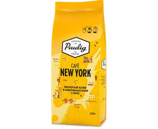 Кофе молотый Cafe New York, 200 г, Paulig, фото 1