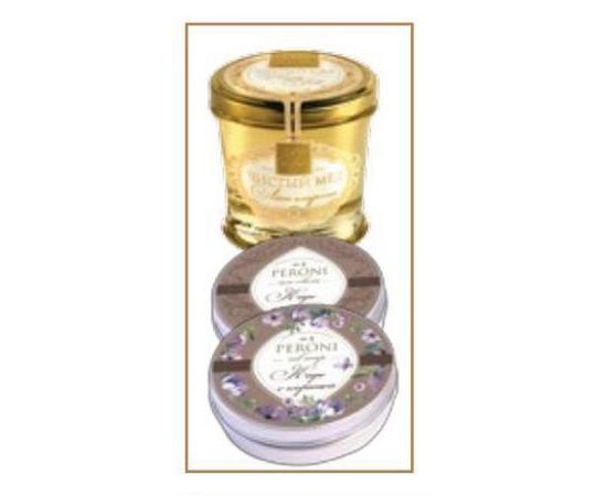 Набор Honey Gold №2 (Чистый мед Липа амурская 290гр, медовое мыло и эко-свеча Кофе с корицей), Peroni Honey, фото 1