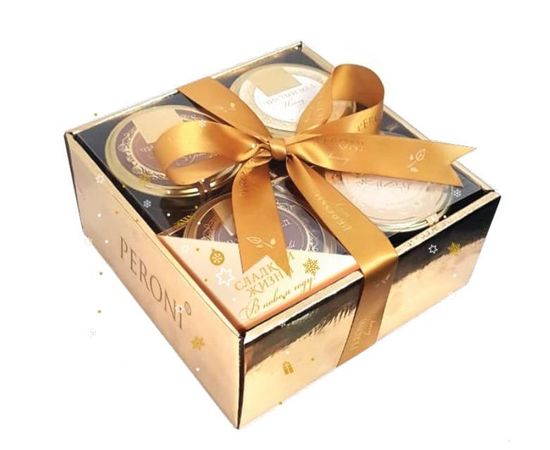 Набор Honey Gold №4 (Липа амурская, Гречишный с сотами, Липа горная с сотами, Каштан), Peroni Honey, фото 1