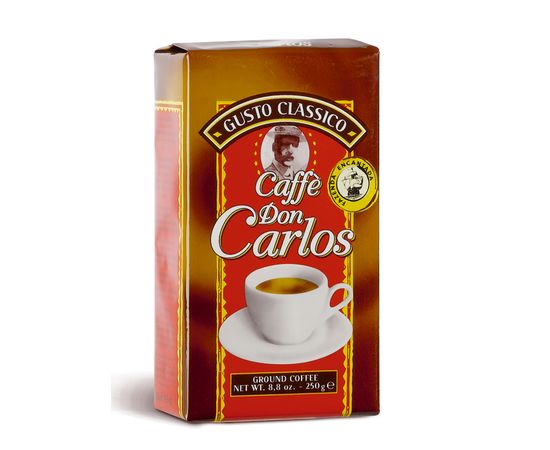 Кофе молотый Don Carlos, в/у 250 г, Carraro, фото 1