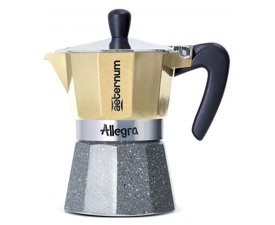 Гейзерная кофеварка Aeternum Allegra Petra Platino R, 5686, на 6 чашек, Bialetti, фото 1
