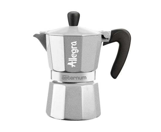 Гейзерная кофеварка Allegra Silver R, 6015, на 3 чашки, Bialetti, фото 1