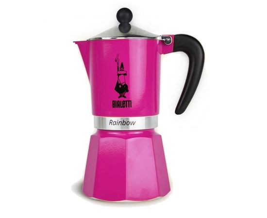 Гейзерная кофеварка Rainbow, 5013, на 6 чашек, фуксия, Bialetti, фото 1