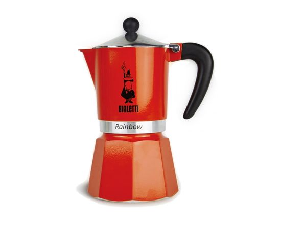 Гейзерная кофеварка Rainbow, 4962, на 3 чашки, красная, Bialetti, фото 1