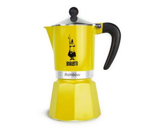 Гейзерная кофеварка Rainbow, 4983, на 6 чашек, желтая, Bialetti, фото 1