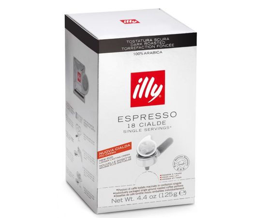 Кофе в чалдах сильной обжарки, 18 монодоз, 125 г, Illy, фото 1