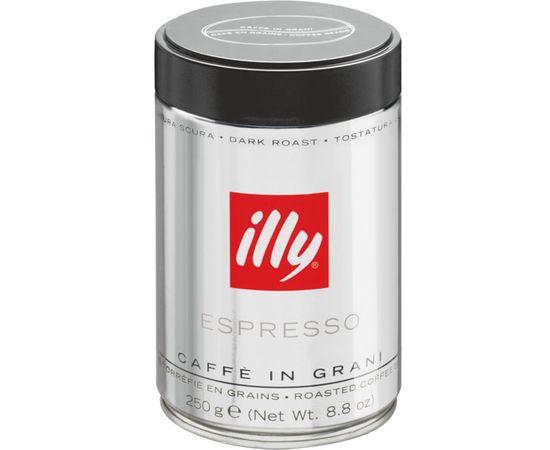 Кофе в зернах сильной обжарки, 250 г, Illy, фото 1