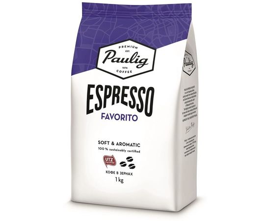 Кофе в зернах Espresso Favorito, 1 кг, Paulig, фото 1