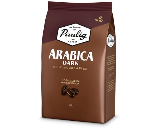 Кофе в зернах Arabica Dark Roast, 1 кг, Paulig, фото 1