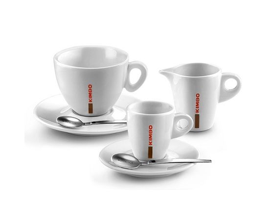 Набор чашек с блюдцами для капучино, 6 шт., KIMBO, фото 1