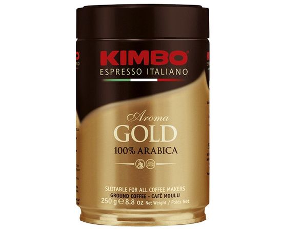 Кофе молотый Gold Arabica, 250 г, ж/б, KIMBO, фото 1