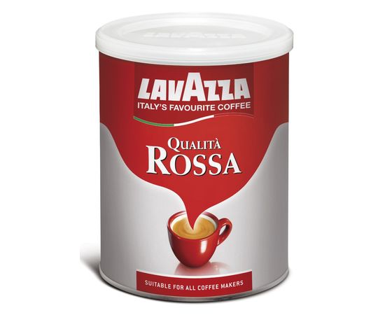 Молотый кофе Rossa, жестяная банка 250 г, Lavazza, фото 1